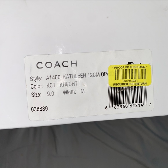 VINTAGE COACH Khaki Brown Signature Canvas Kathleen Sneaker- Women's 9 - Picture 4 of 4